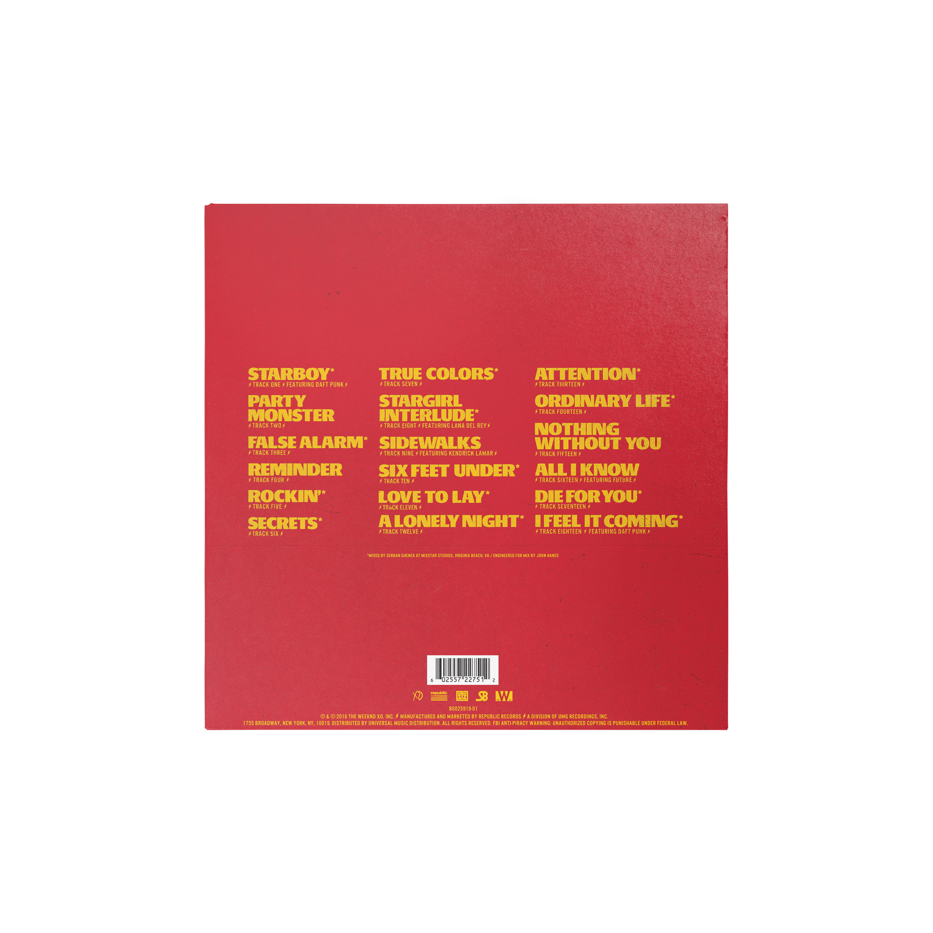 STARBOY 2LP BACK