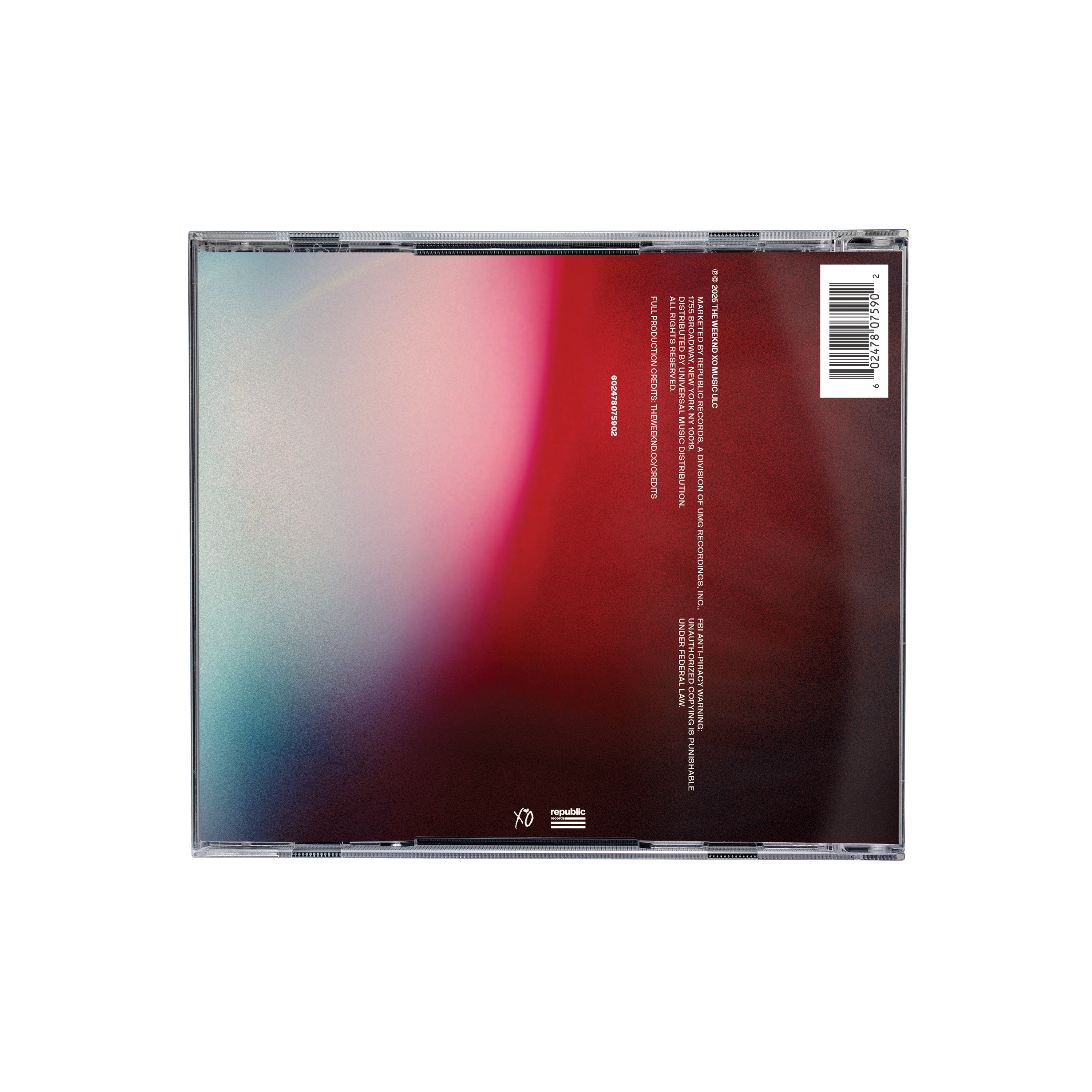 Hurry Up Tomorrow (Original Motion Picture Score) 2CD Back