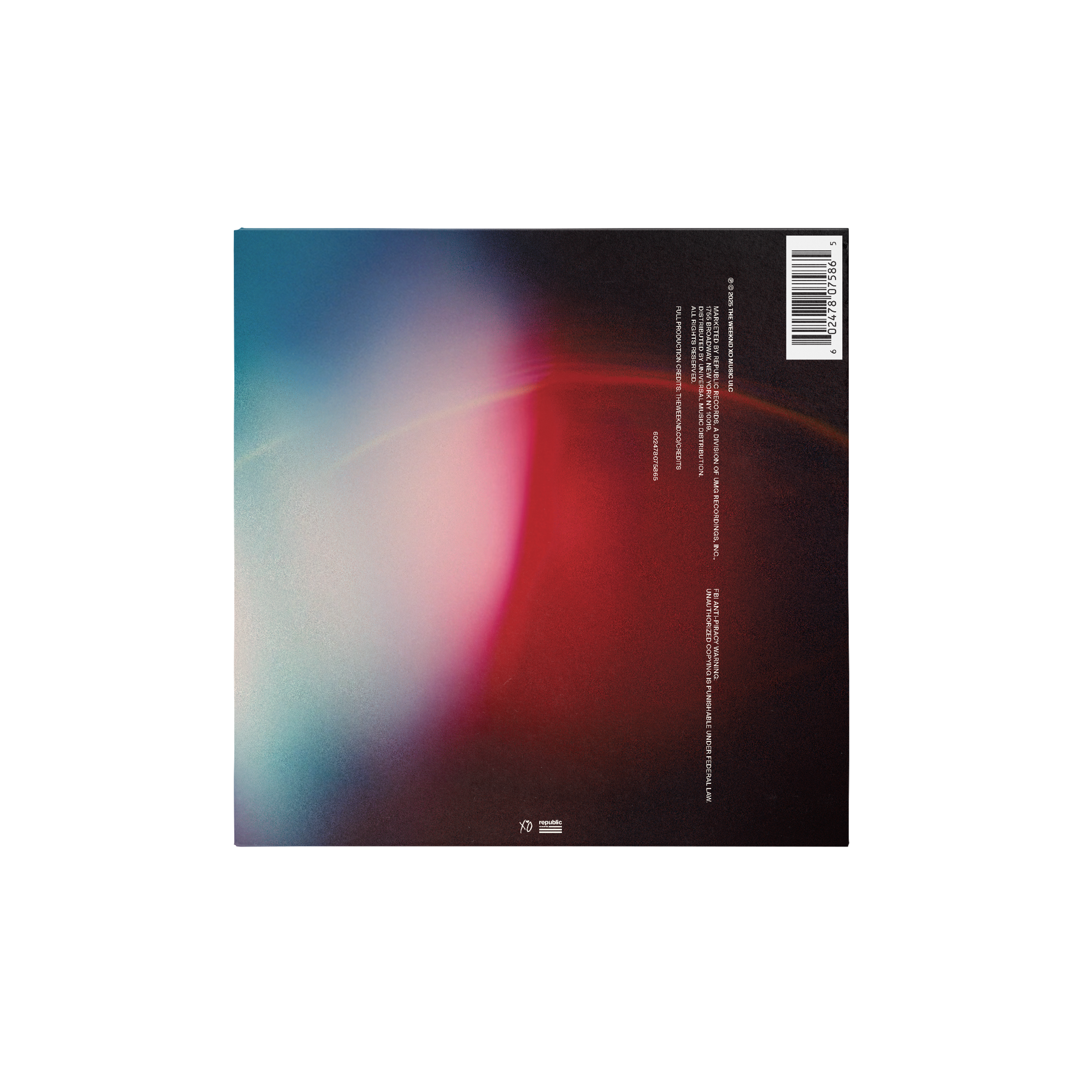 Hurry Up Tomorrow (Original Motion Picture Score) 2LP Back