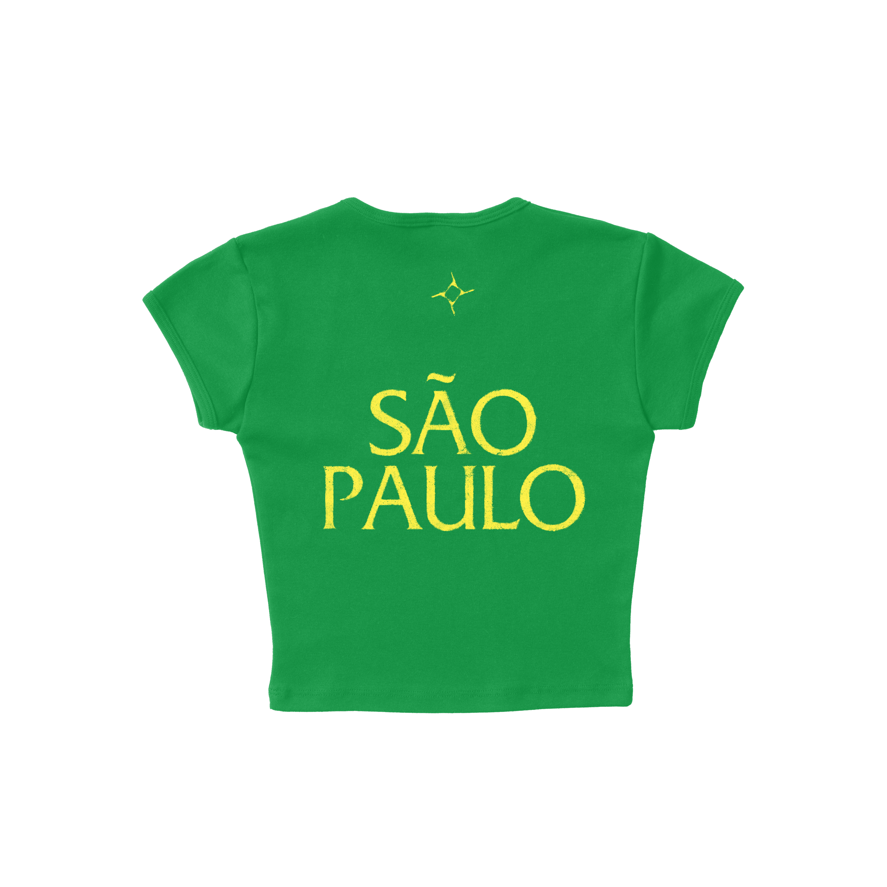 São Paulo XO Women's Crop Tee Green Back