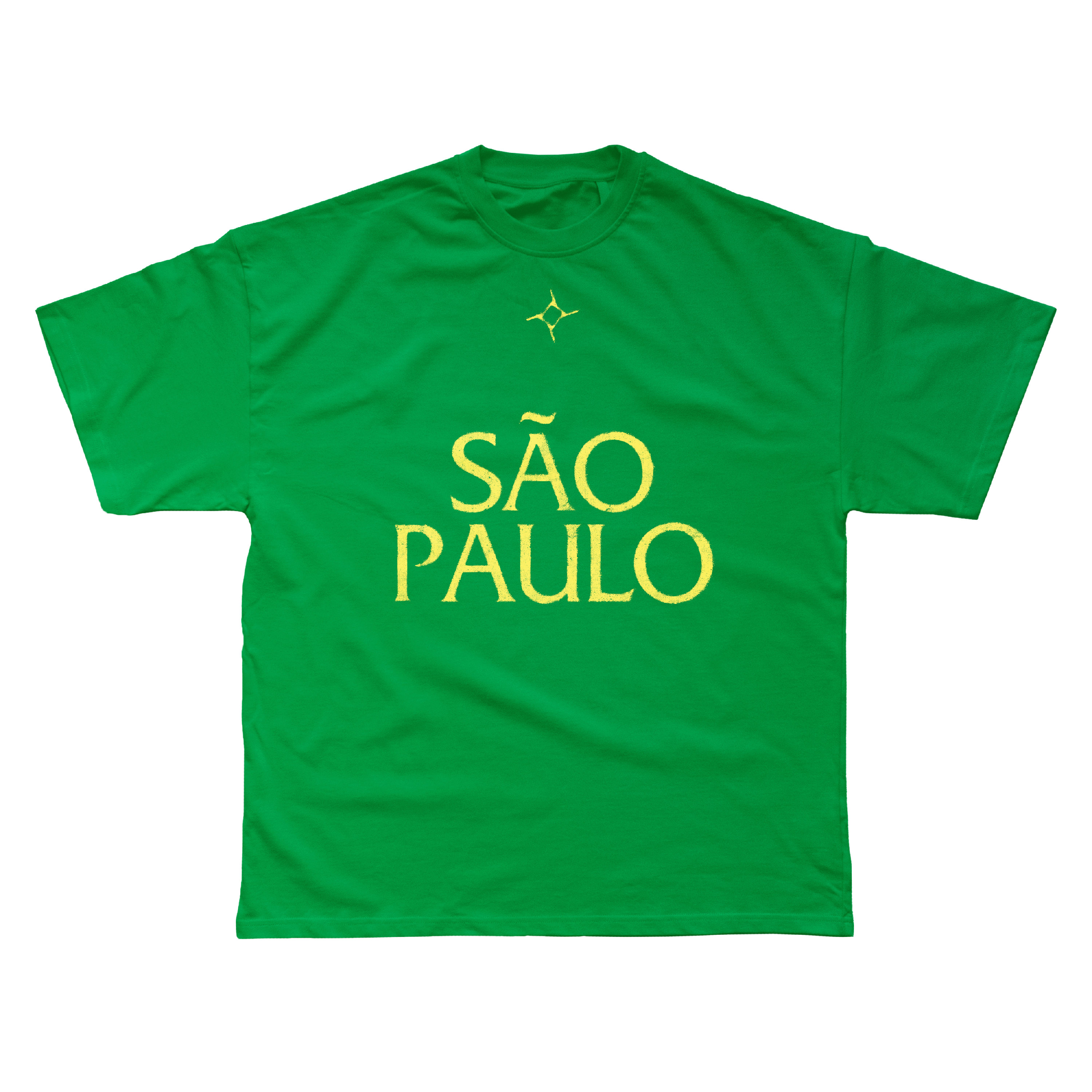 São Paulo City Tee Green Front