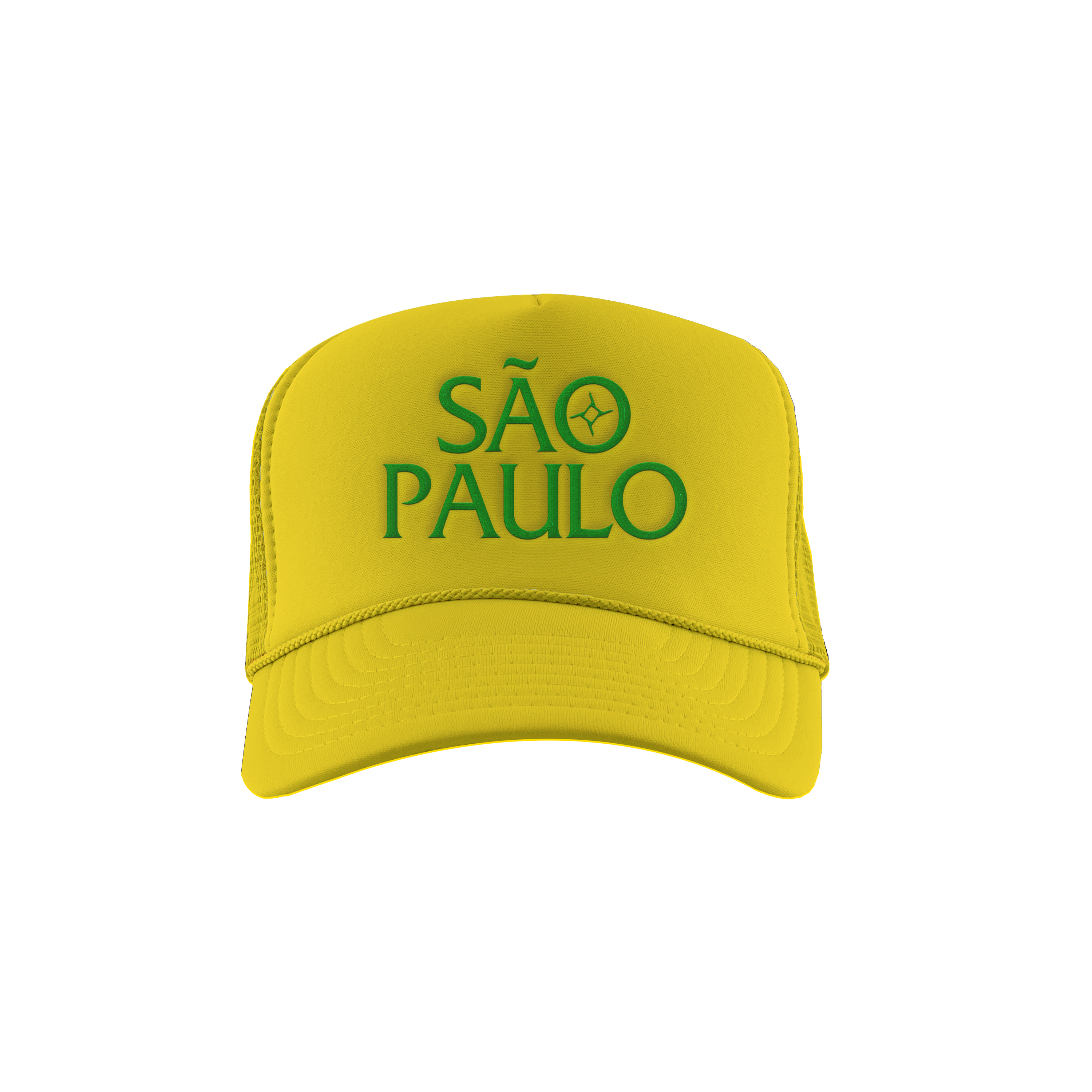 São Paulo Trucker Hat Yellow Front