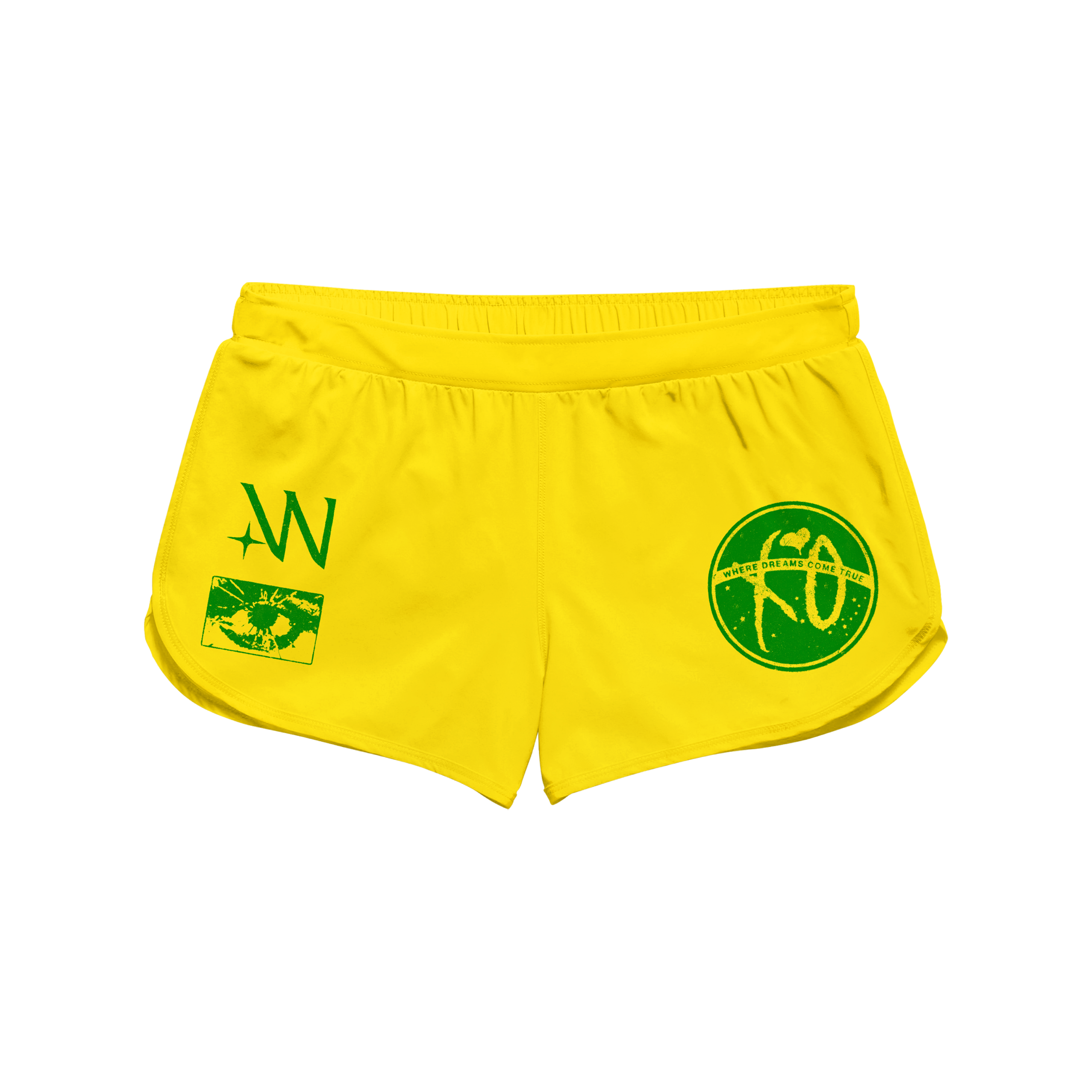 São Paulo XO Women's Rally Shorts Yellow Front