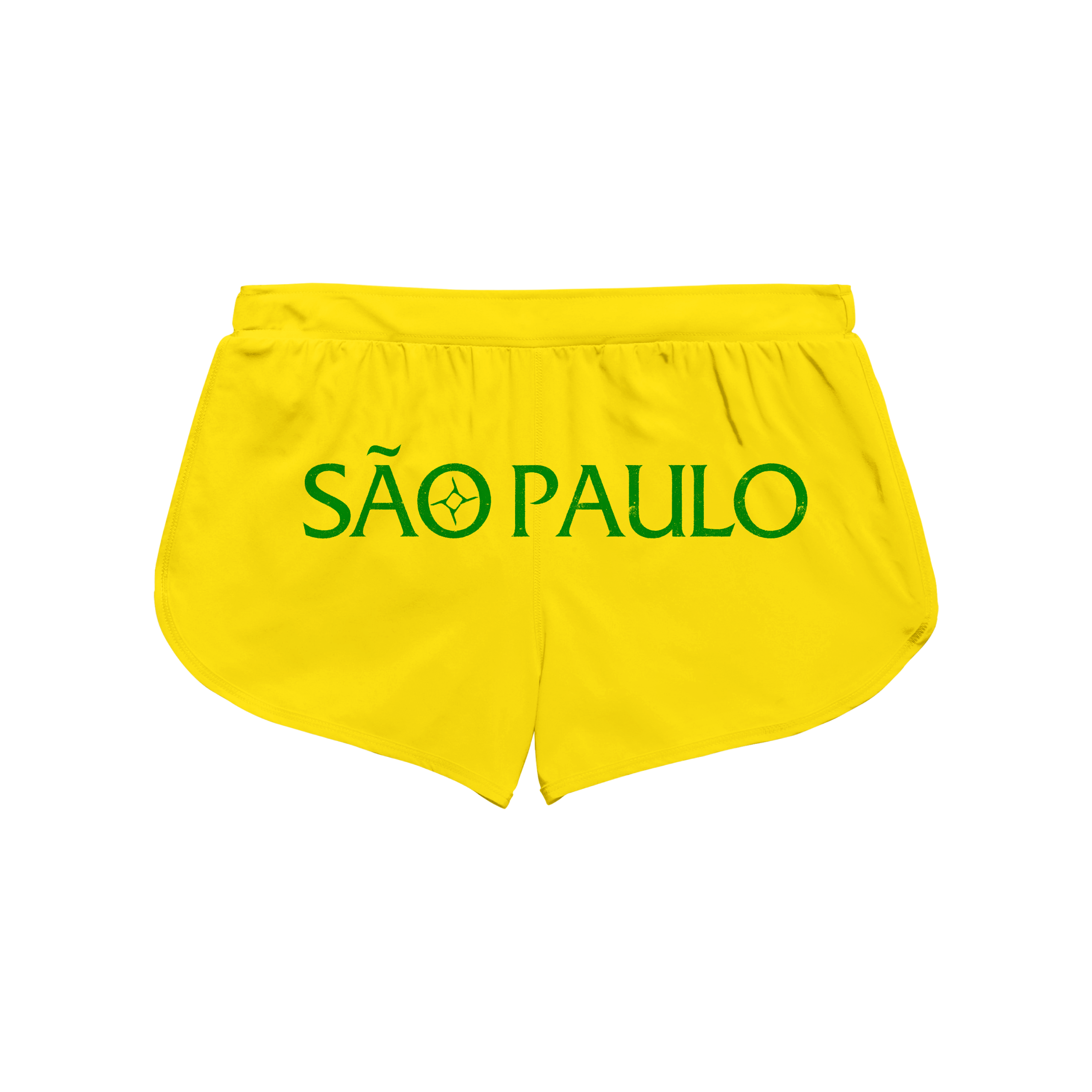 São Paulo XO Women's Rally Shorts Yellow Back