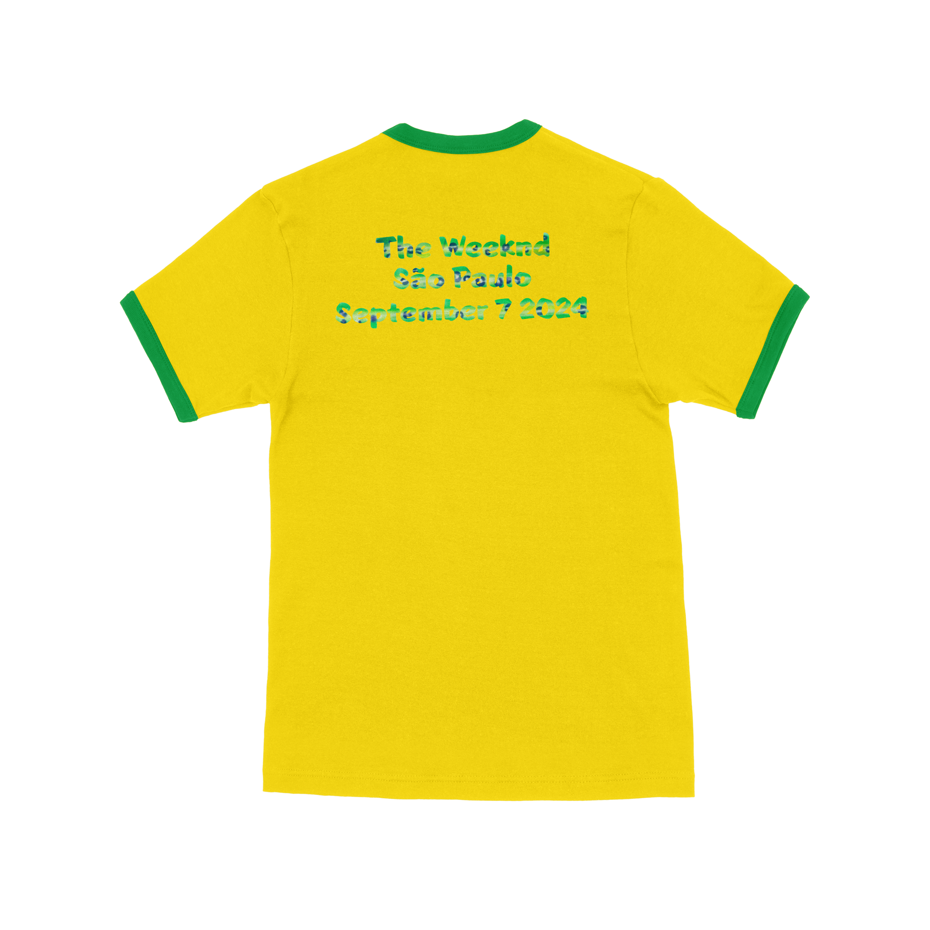 São Paulo Ringer Tee Yellow Back