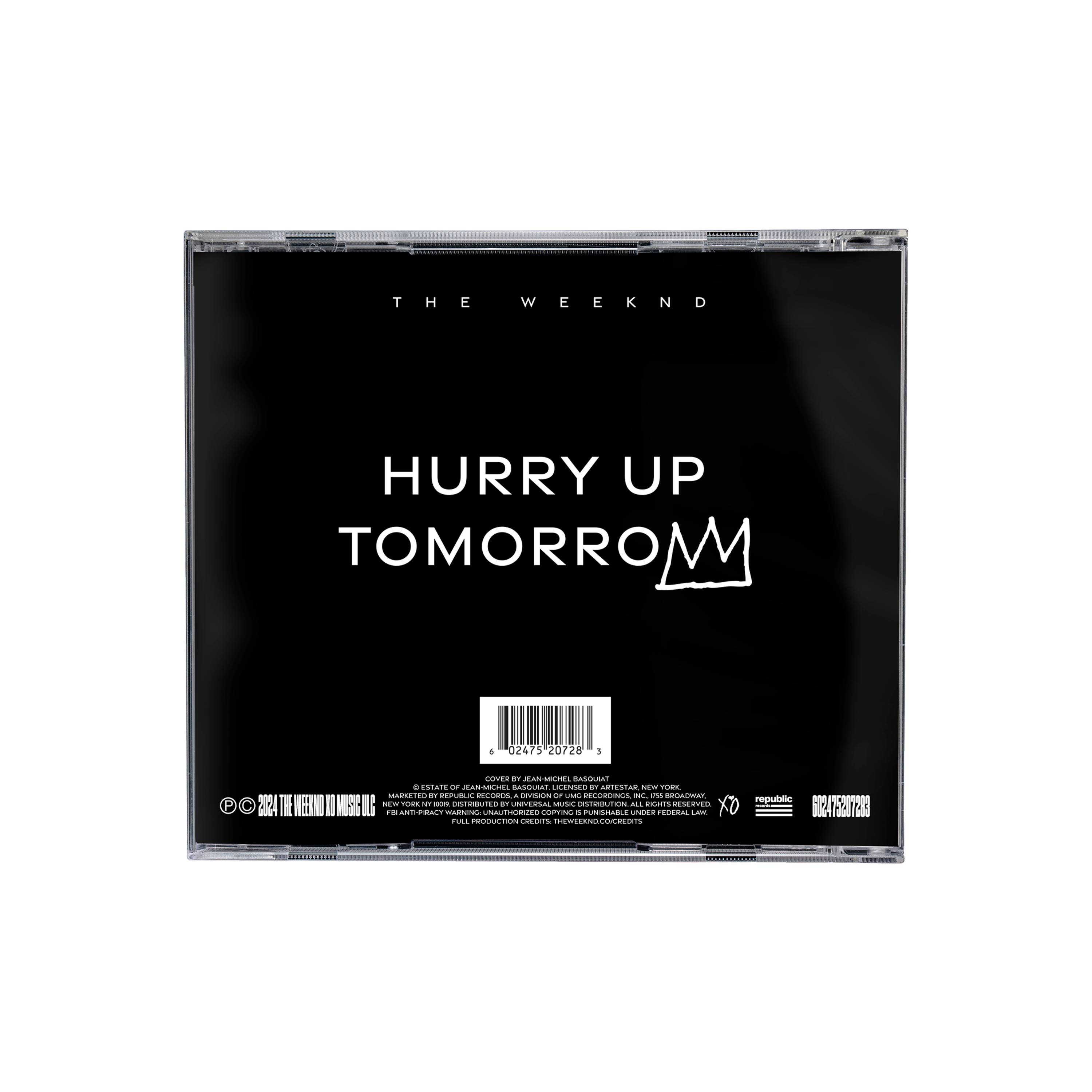 The Weeknd x Basquiat 'Hurry Up Tomorrow' Collector's Edition Signed CD Back