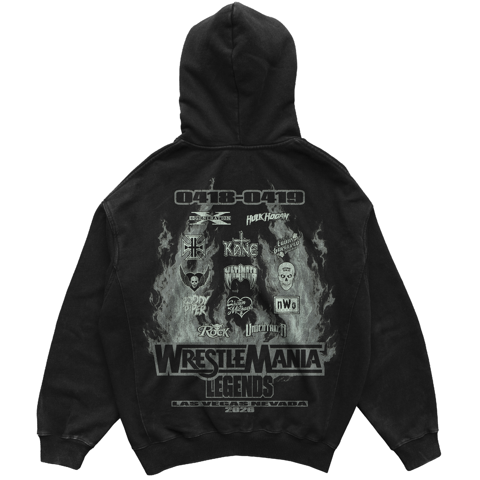 WWE x XO LEGENDS ZIP HOODIE BACK