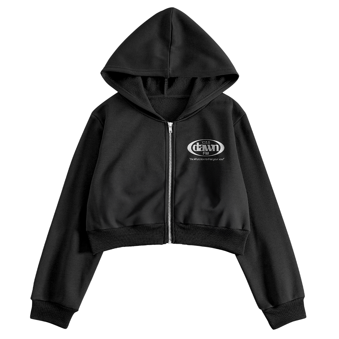 DAWN FM WOMENS ZIP HOODIE BACK